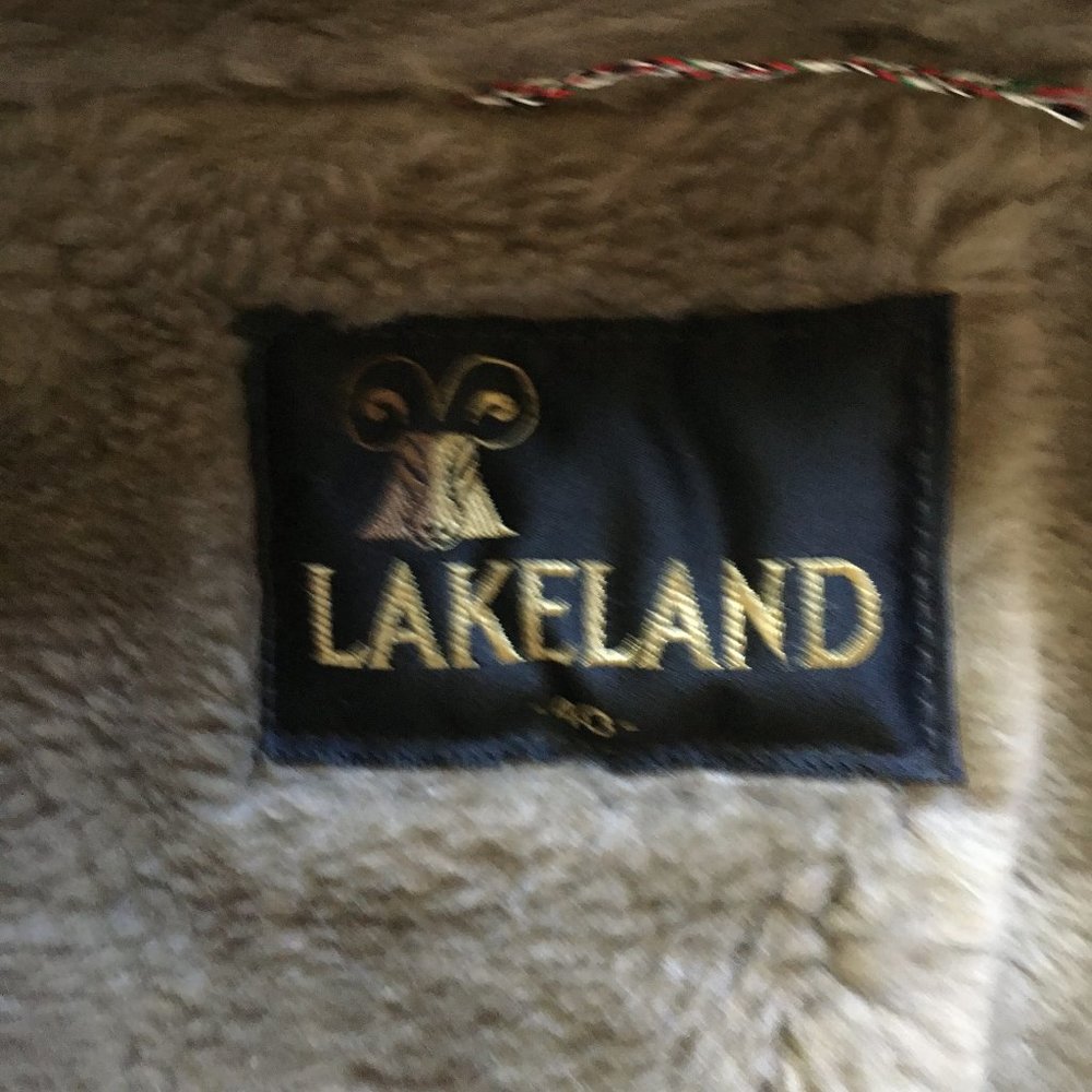 Lakeland Tan Suede Faux Shearling Sherpa Coat 40 - Picture 6 of 7